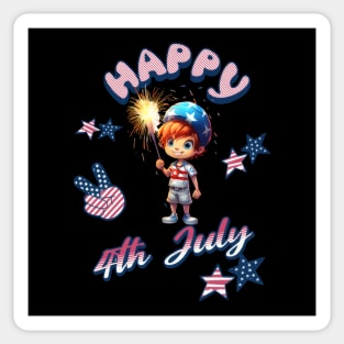 Happy 4th July for  Kids Sticker